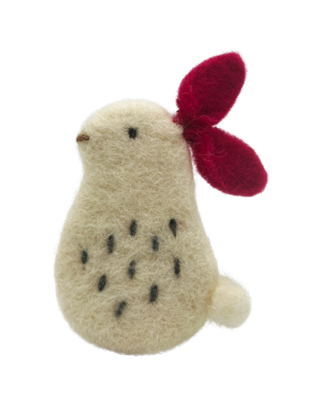 Handmade Needle-Felted Bunny Figurine | Wool Felt Rabbit Decor